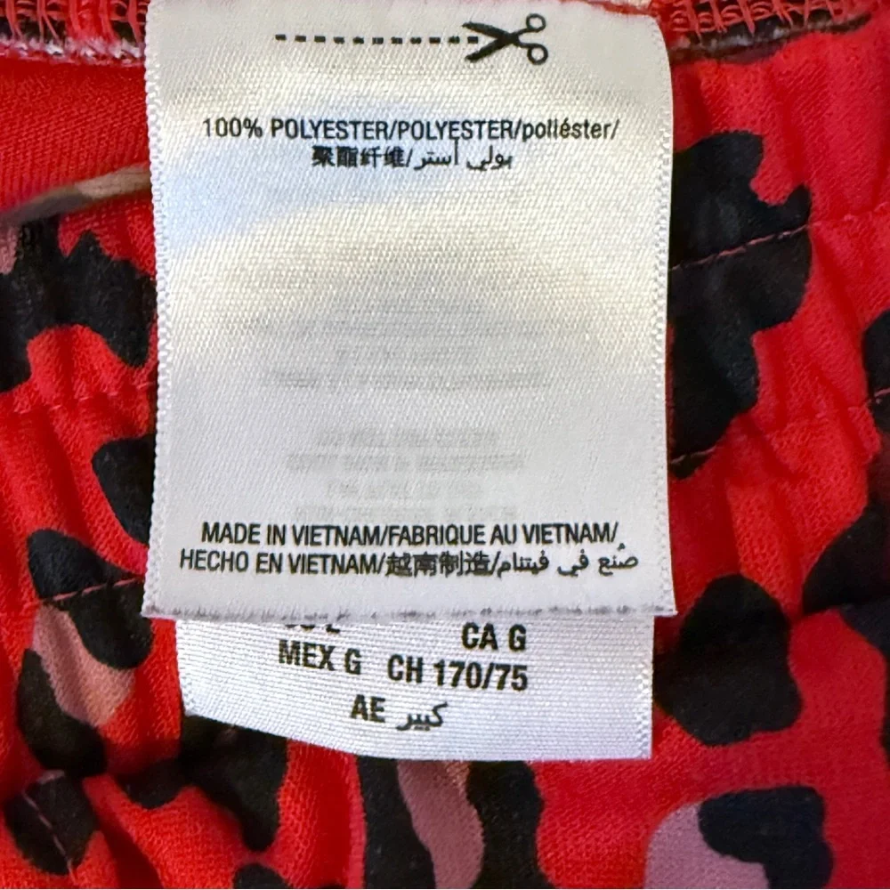 Juicy Couture Black Label Red Leopard Print Lounge Sweatpants Y2K Vibes Large